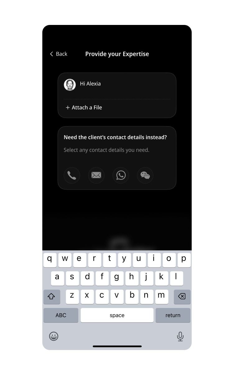 The platform stops at the agreement — delivery options screen