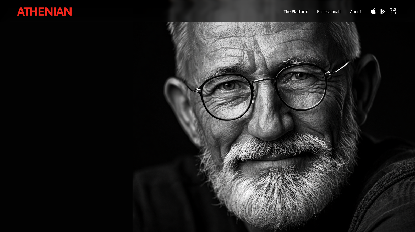 Athenian hero image — wise professional portrait