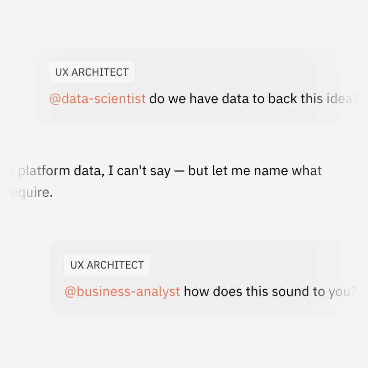 Direct messaging a specific persona